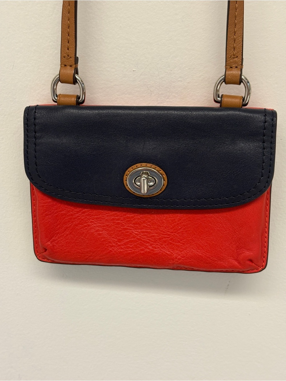 COACH Park Dylan color block leather Swingpack crossbody bag wallet 51152